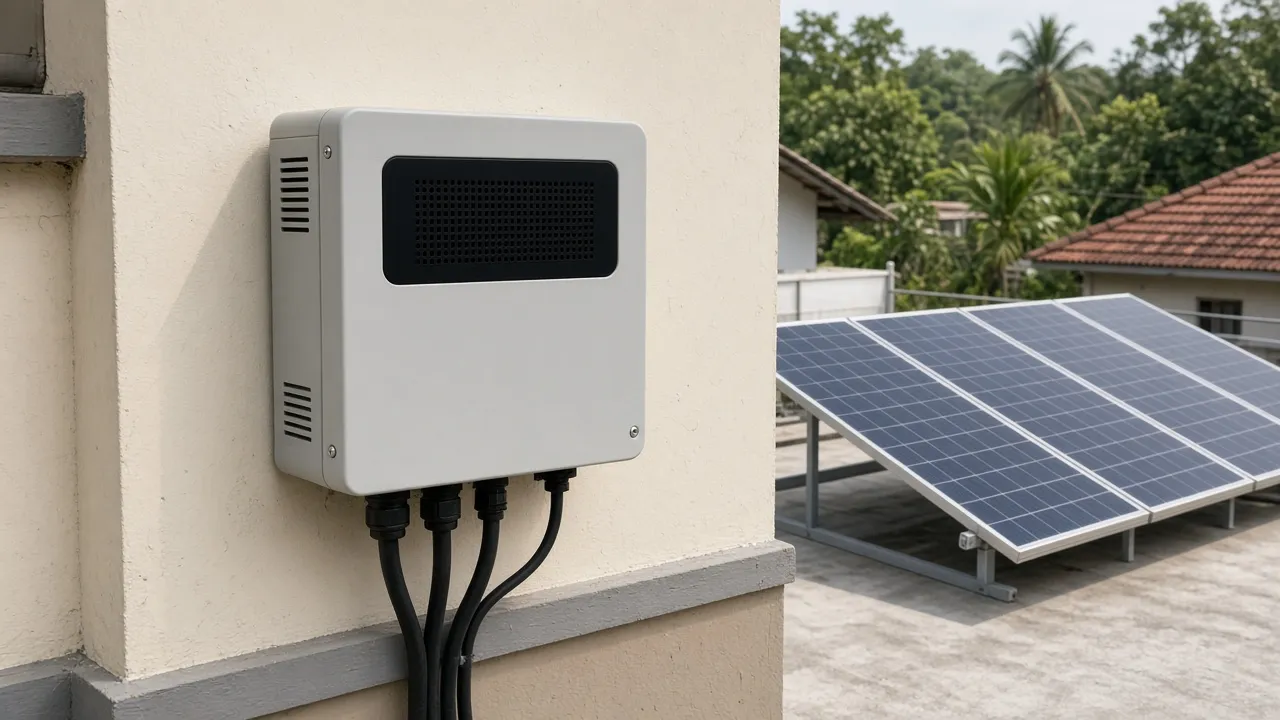 Kerala home rooftop solar with single-phase inverter nearby