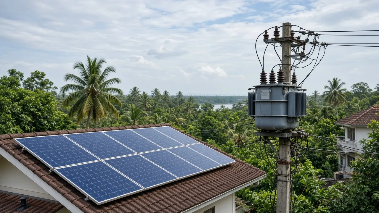 Rooftop solar near a Kerala distribution transformer