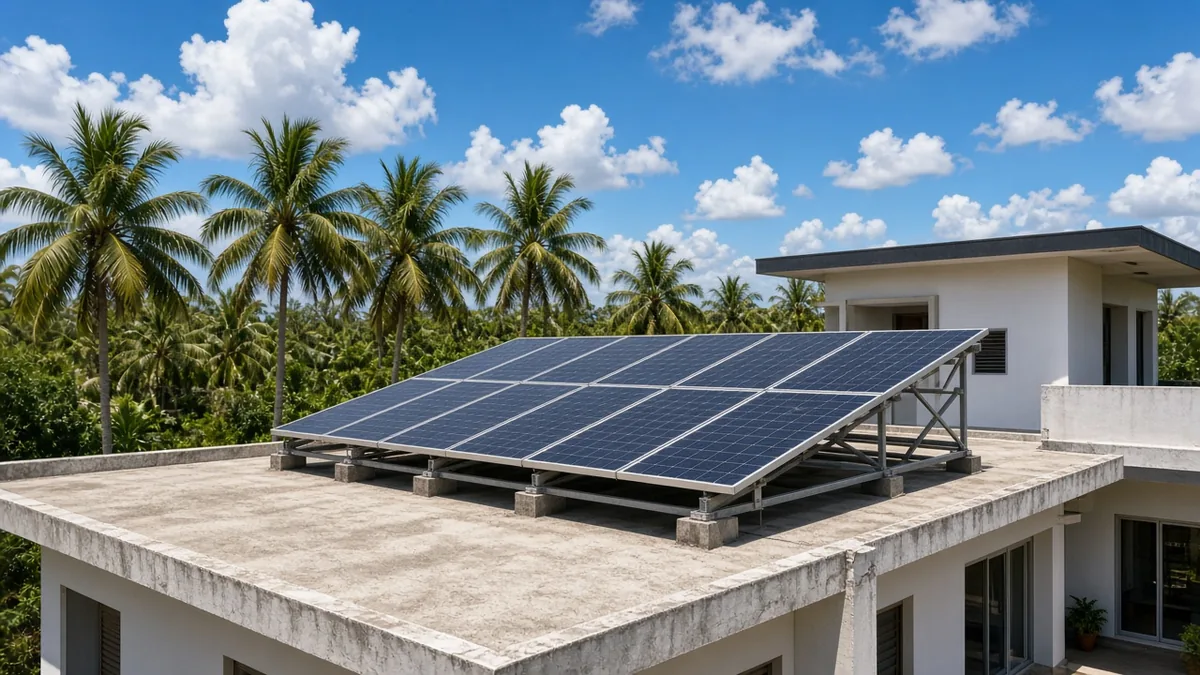 Do solar panels work in hot weather on a Kerala terrace with raised panel frames