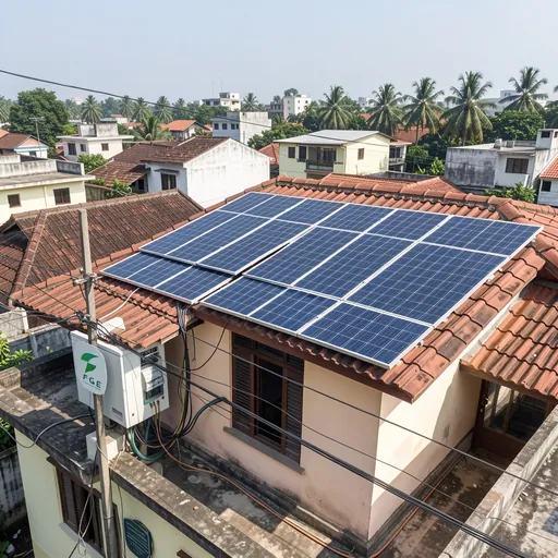 On-grid rooftop solar connected to the utility